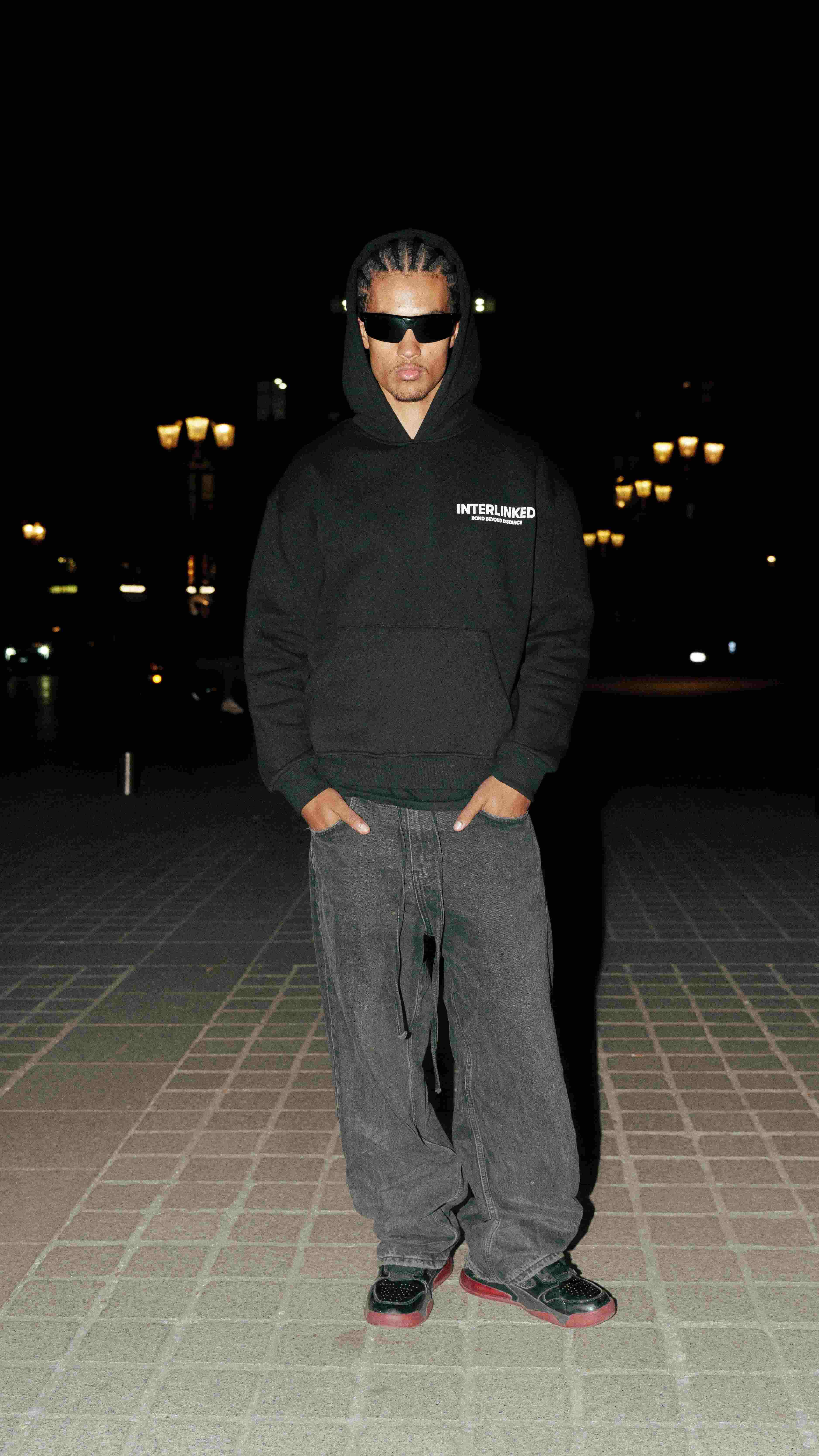 Interlinked Black Hoodie